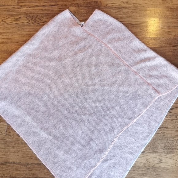 Fratelli Talli Heathered Knit Poncho Made In Italy - Picture 4 of 4